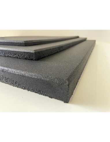 Lajes de borracha preta 3cm, 101x101...