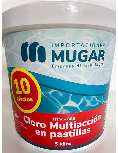 MUGAR- Cloro 10 efeitos - Recipiente 5kg
