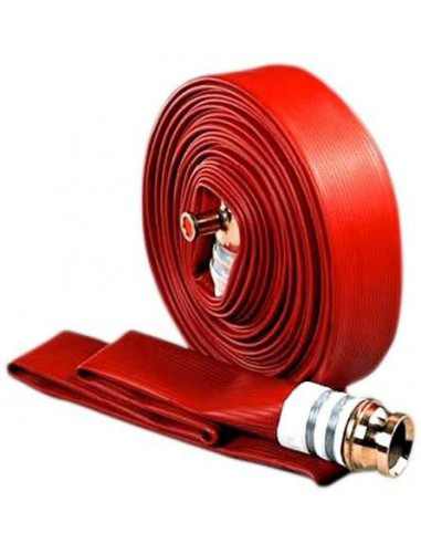 ROLLO 30 METROS MANGUERA CONTRAINCENDIO CAUCHO ROJO 25MM SIN RAC