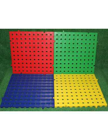 M2. PAVIMENTO PLACAS PVC REJILLAS 50X50X2,5 CMS COLOR AZUL