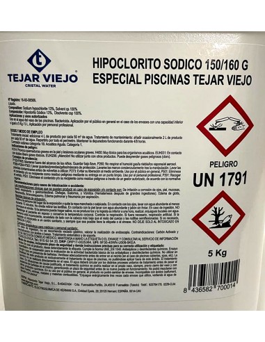 Hipoclorito sódico Mugar- Garrafas de...