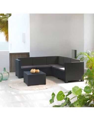 Set Oasis Grafito con cojines...