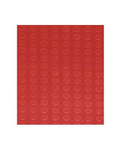 Pavimento Con Relieve de Círculos- Rojo