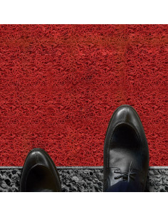 METRO DE FELPUDO DE RIZOS SIN BASE 8,00X1,22 M COLOR ROJO 2