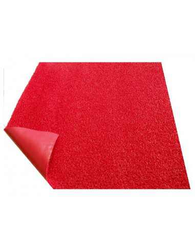METRO DE FELPUDO DE RIZOS CON BASE 8,00X1,22M COLOR ROJO