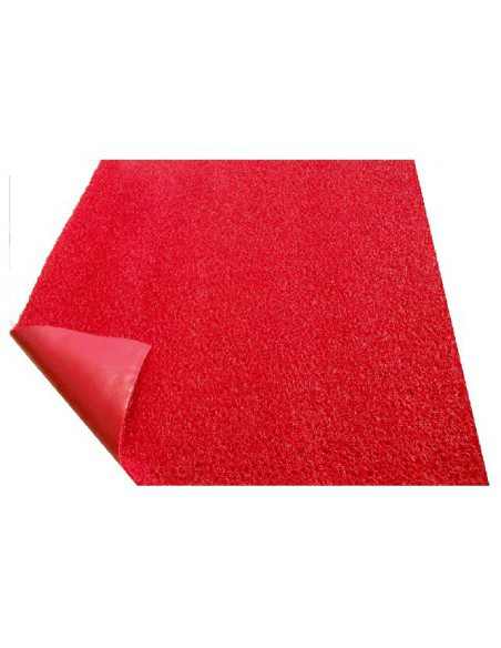 METRO DE FELPUDO DE RIZOS CON BASE 8,00X1,22M COLOR ROJO