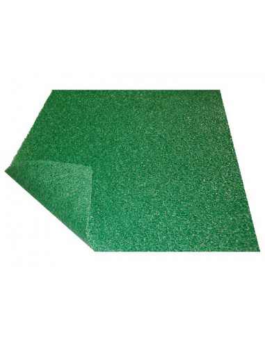 FELPUDO DE RIZOS CON BASE 8,00X1,22 M COLOR VERDE