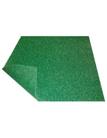 METRO DE FELPUDO DE RIZOS CON BASE 8,00X1,22 M COLOR VERDE