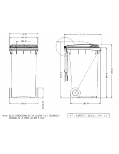 CONTENEDOR PROFESIONAL DE 240 LITROS CON RUEDAS 2