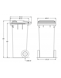 CONTENEDOR PROFESIONAL DE 90 LITROS CON RUEDAS 2