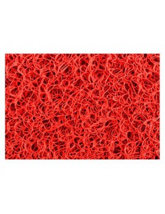 FELPUDO DE RIZOS CON BASE 8,00X1,22M COLOR ROJO