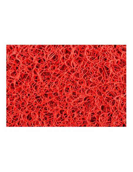 FELPUDO DE RIZOS CON BASE 8,00X1,22M COLOR ROJO