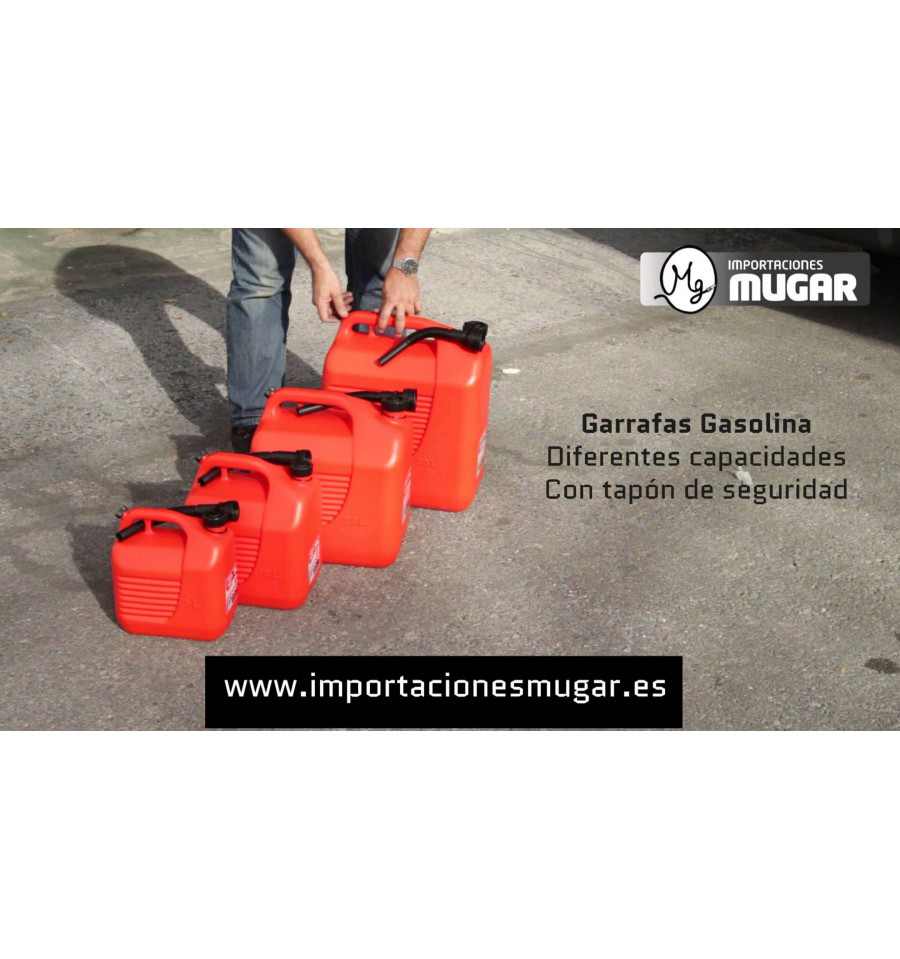 BIDON GASOLINA DE PVC 30 LITROS. Tapón Seguridad. Importaciones Mugar