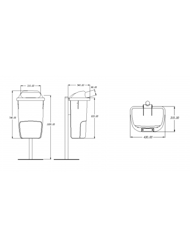 PAPELERA DIN. 50 LITROS