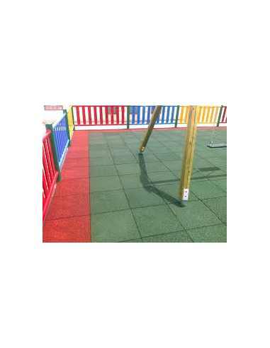 M2 PAVIMENTO INFANTIL LOSETA CAUCHO 500X500 MM 20mm verde