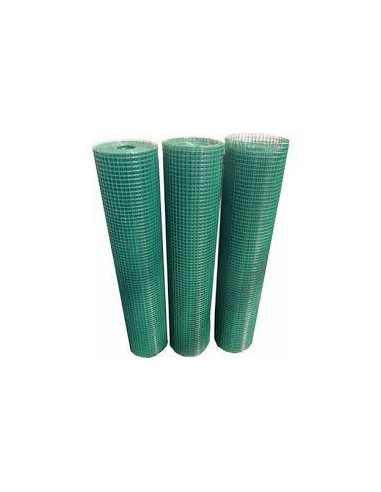 Malla electrosoldada plastificada de 25 metros 13x13x0,9mm