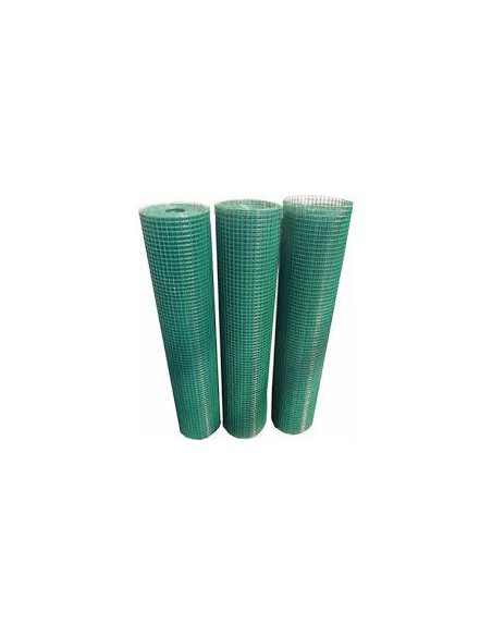 Malla electrosoldada plastificada de 25 metros 13x13x0,9mm