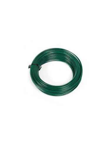 Rollo de alambre plastificada verde 1 kgr,5kgr y 25 kgr
