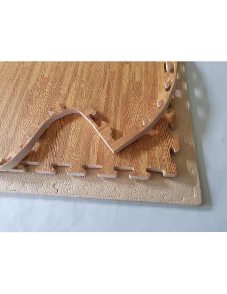 Tatami Puzzle para Gimnasio Artes Marciales Judo | Suelo Tatami Profesional 1mx1mx20mm Acabado Imitación Madera