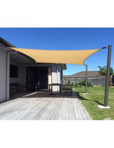 Toldo Vela cuadrada de Sombreo de Poliester de 3,60x3,60x3,60m