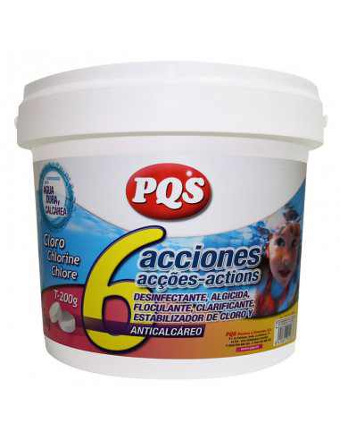 PQS Cloro 6 Acciones con antical T-200 g 5 Kg