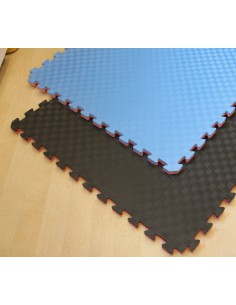Suelo tatami puzzle grosor 4 cm. plancha de 1 m x 1 m. borde liso (desmontable) (rojo/azul)…