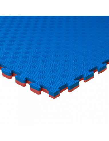 Suelo tatami puzzle grosor 4 cm. plancha de 1 m x 1 m. borde liso (desmontable) (rojo/azul)… Suelo tatami puzzle grosor 4 cm. plancha de 1 m x 1 m. borde liso (desmontable) (rojo/azul)…
